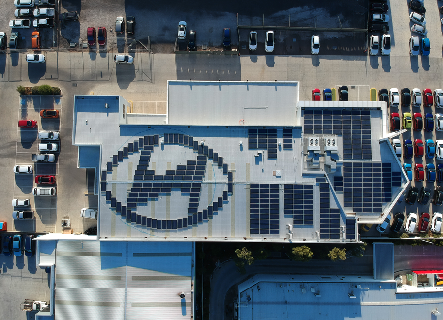 Hyundai and Kia Dealership with commercial solar system