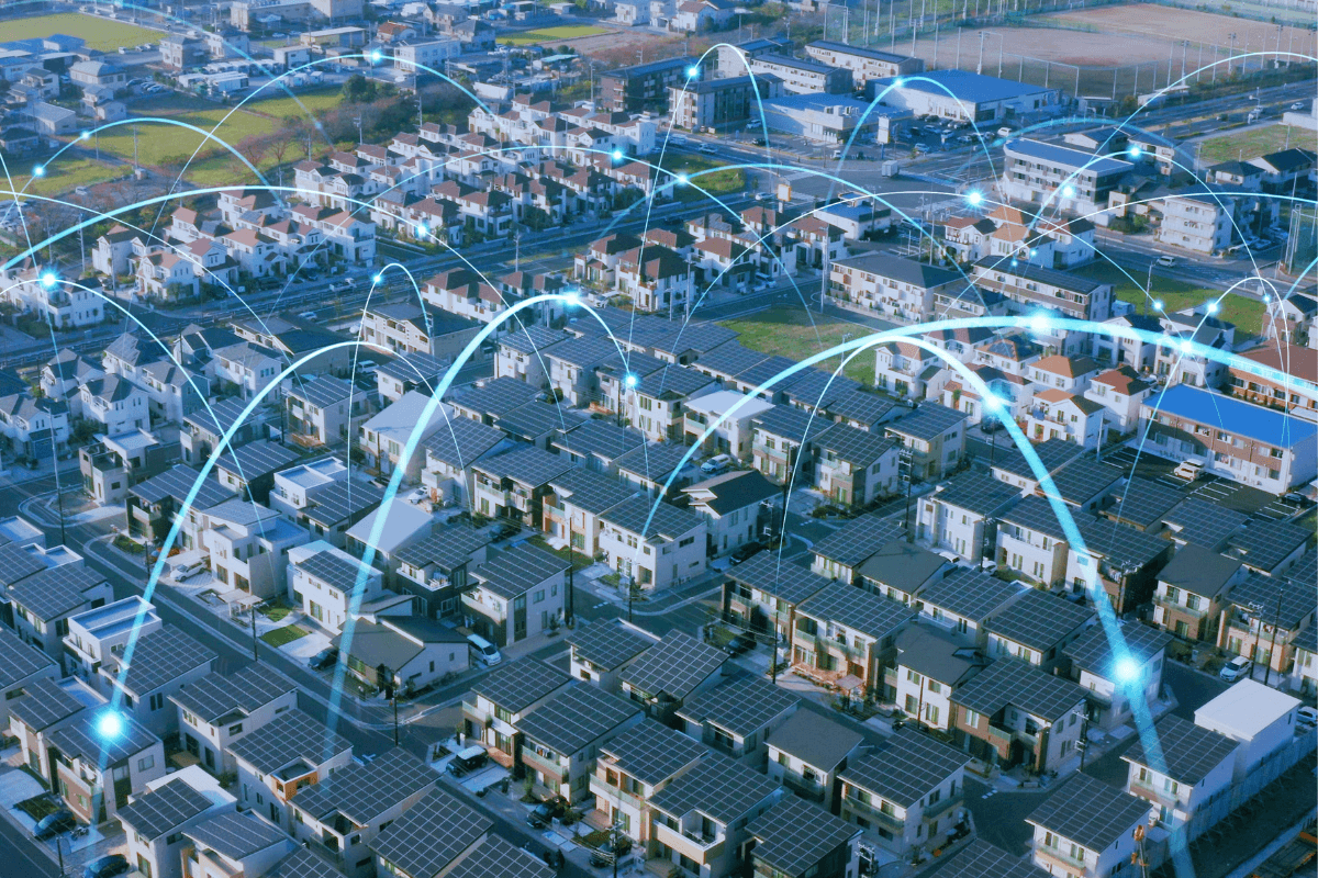 smart grids in een woonwijk