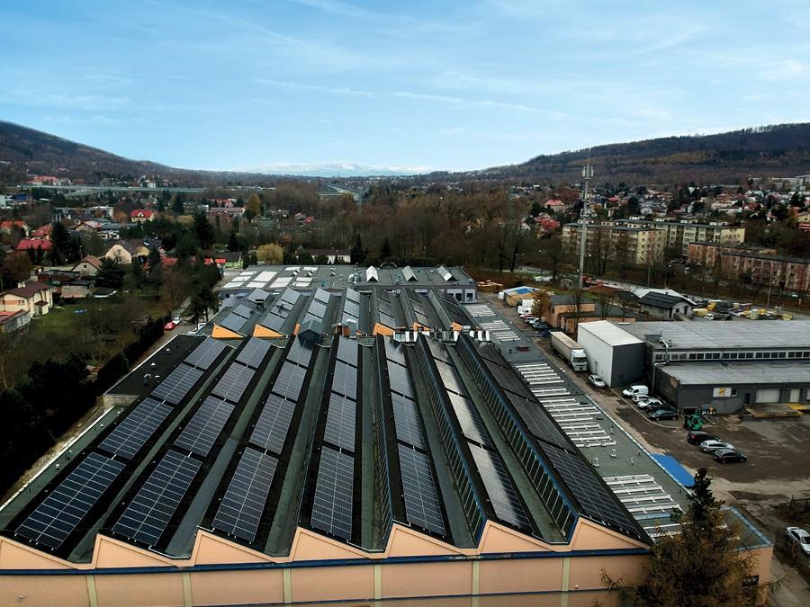 Commercial buildings with solar system