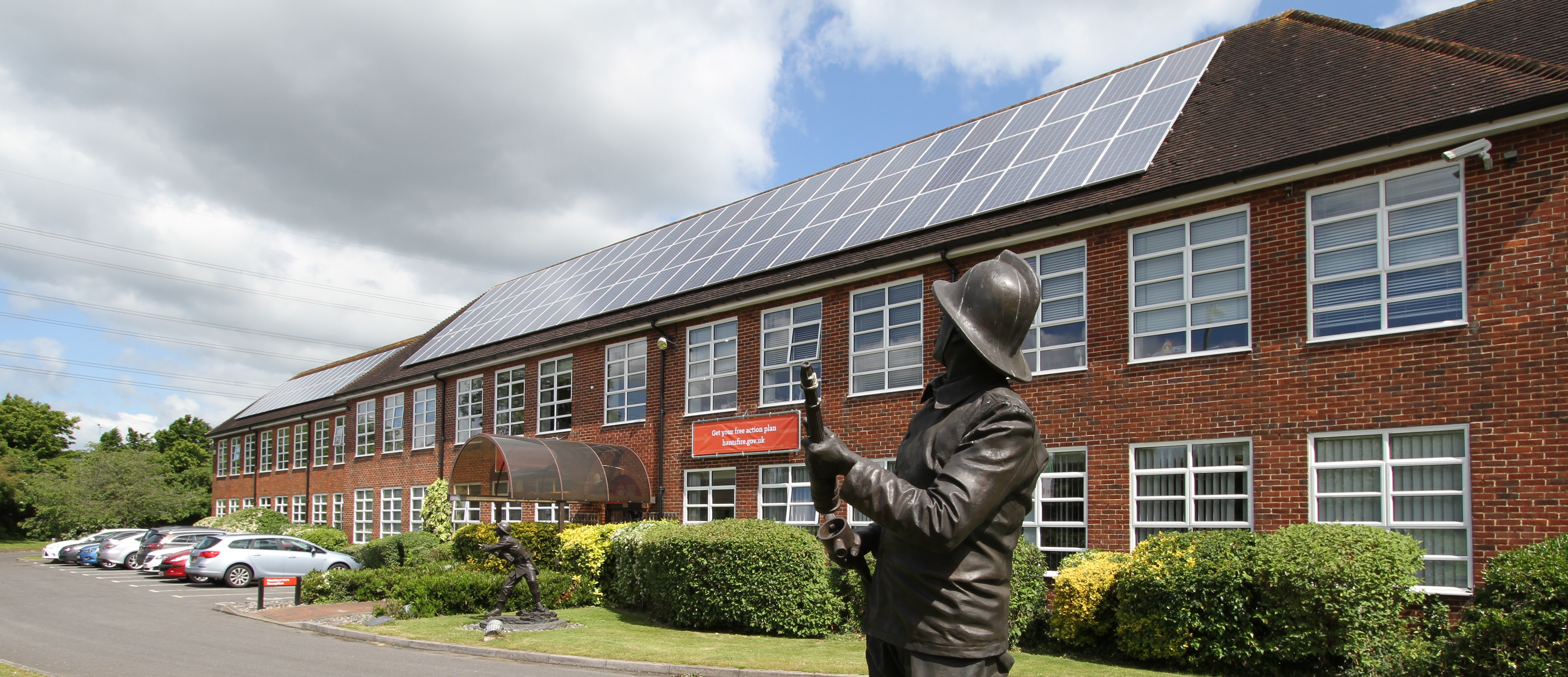 SolarEdge PV system installed on fire station rooftop