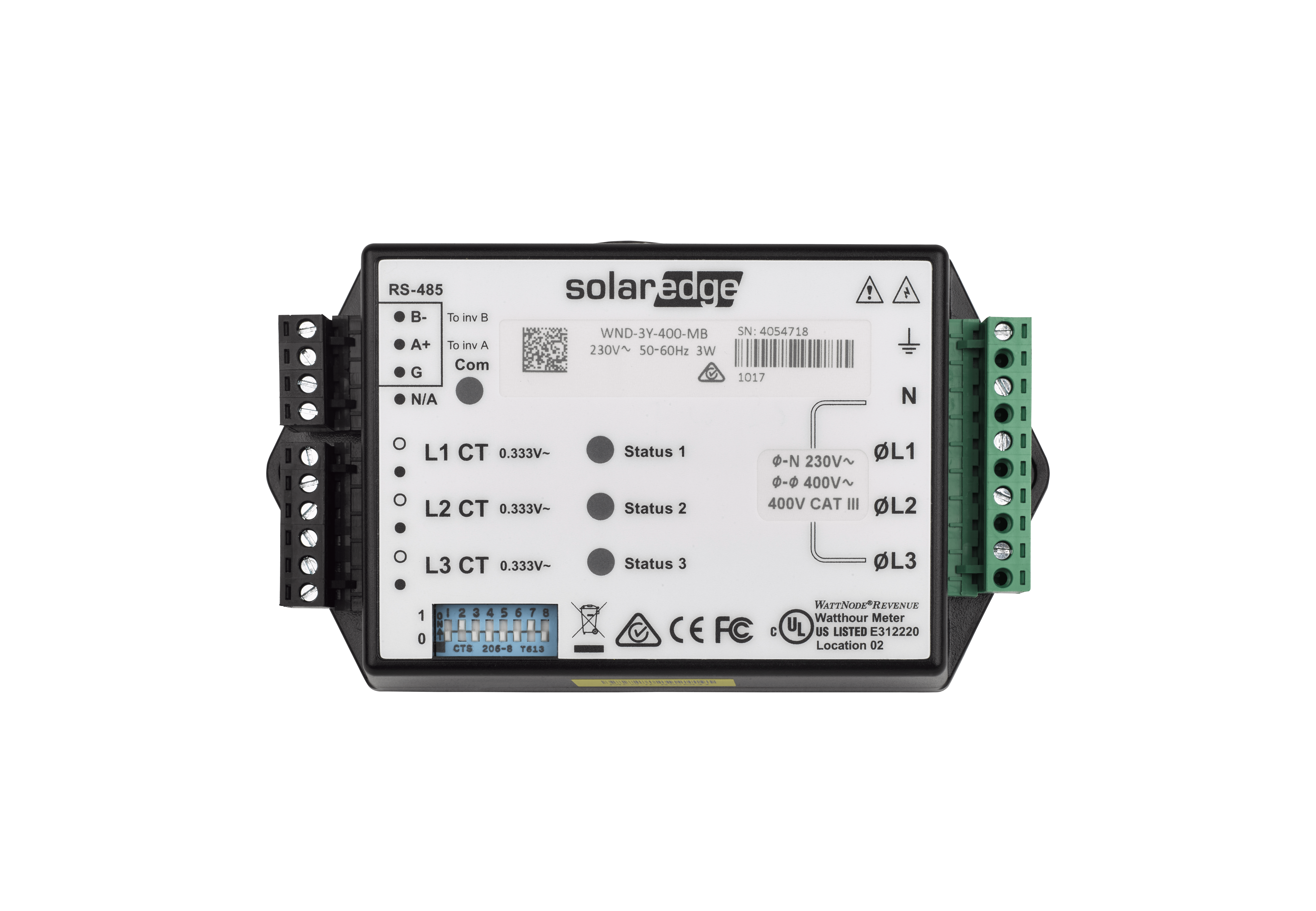 Energy meter with modbus connection