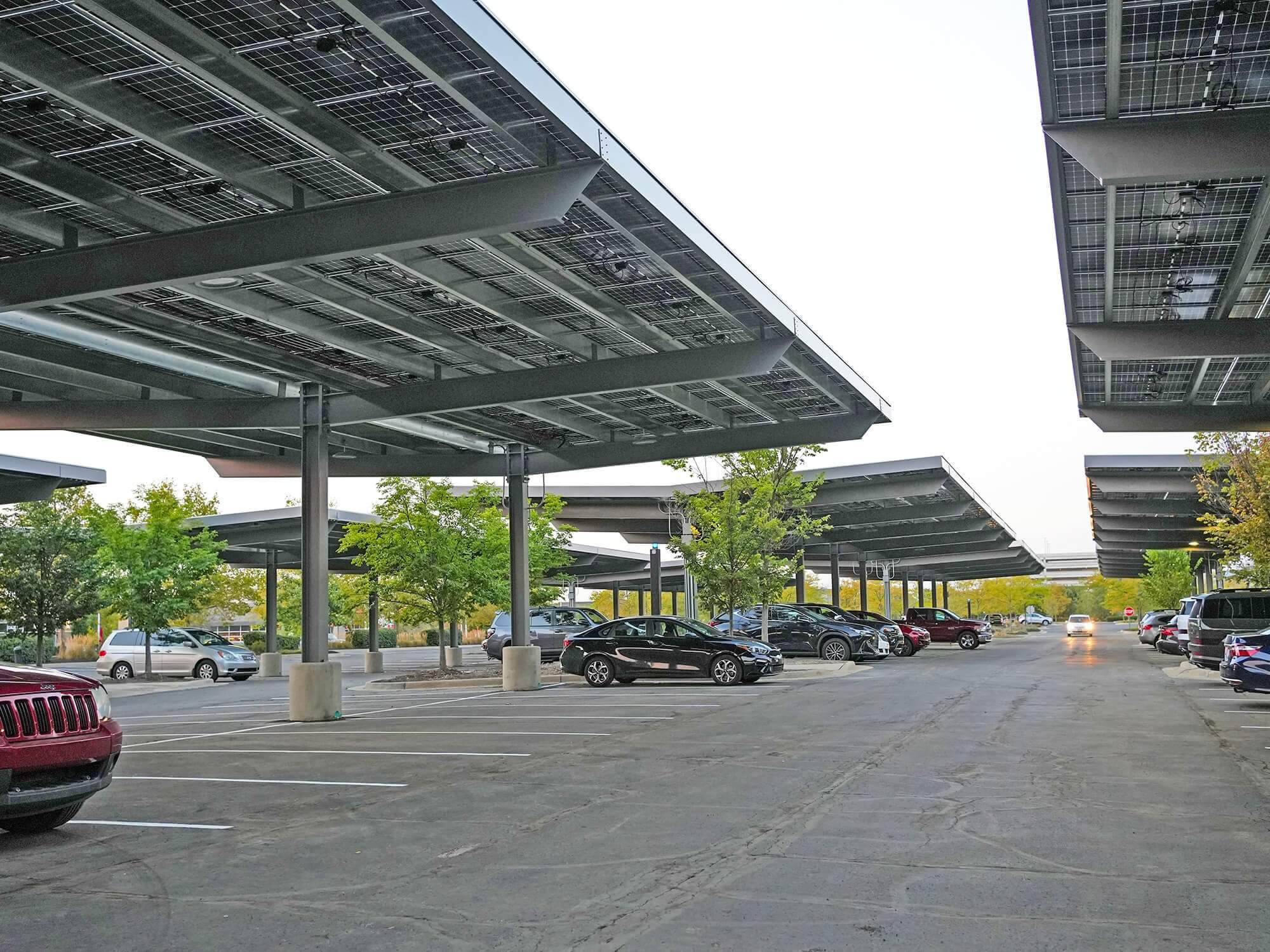 Commerical Carport Solar Installation